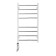 Domoterm electric heated towel rail "Cuba" P8, 400x800 mm, left, chrome