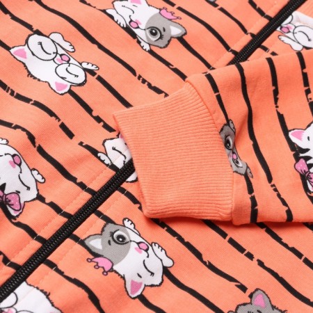 Sweatshirt for girls, coral color, height 92 cm-2