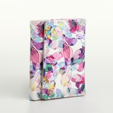 Women's wallet on the button, colorful color