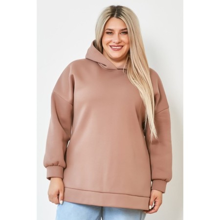 Female hoodies, size 62, brown color