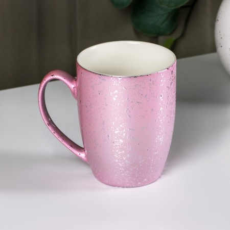 Mug ceramic shade "Shine", 350 ml, pink color-1