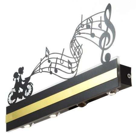 Bra "Song" LED 4000K 12W Black 38x20x4cm-3