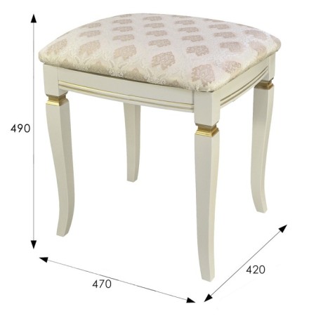 VASCO BANKET in 106N, 420x470x490, ivory/gold/Marcus Vanil-2