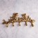 Key "Two toads" brass 17.5x8.5 cm