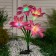 Garden lamp on the sunny battery "Lily Pink", 80 cm, 4 LED, glow of multi (RGB)