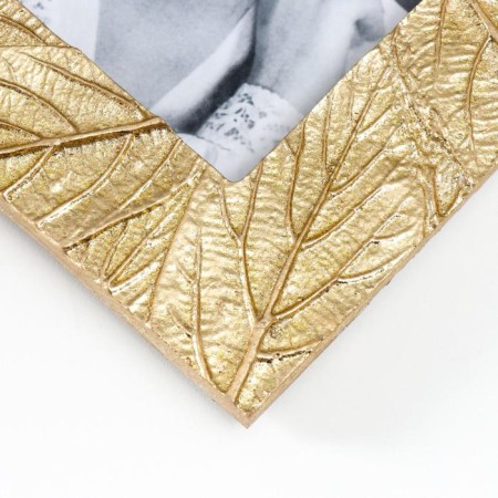 Photo frame Polystone 10x15 cm "Skeleton leaves" gold 21x16.5 cm-2
