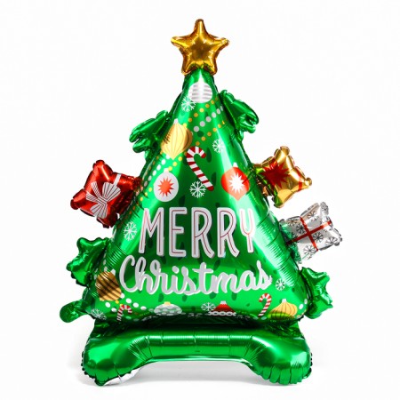 Foil ball 30 "Christmas tree", on a stand-1