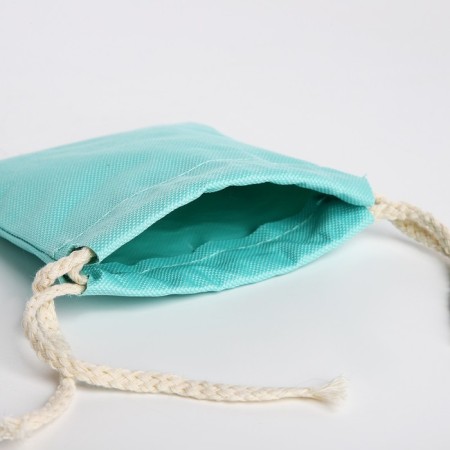 School set. A backpack with a zipper, a chover, bag, a pencil case, a bag for coins, the color is turquoise-15