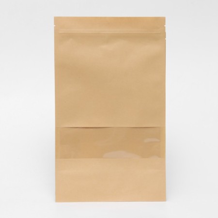 Zip-Lock package Craft with a rectangular window 18 x 30 cm-1