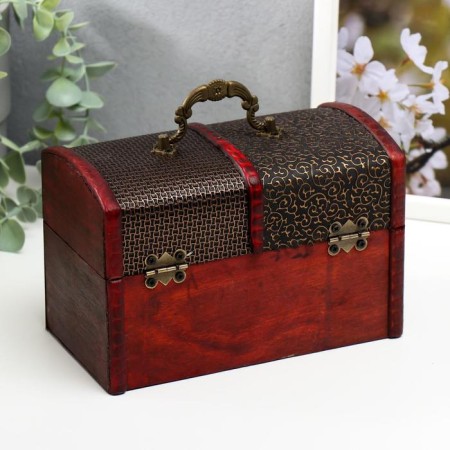 Casket Wood Elevated "curls and mesh" chest 10.5x18x12 cm-4