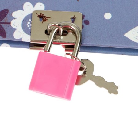 Notebook with a pen and a lock A5, a gift box, 45 sheets, in a ruler, on a crest, mix-4