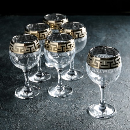 A set of fuepers for the wine "Greek pattern", 260 ml, 6 pcs