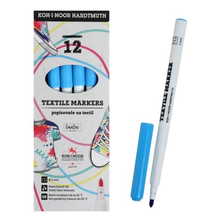 Fabric marker 3.0 mm Koh-I-Noor 3203/17, letter length 500 m, blue