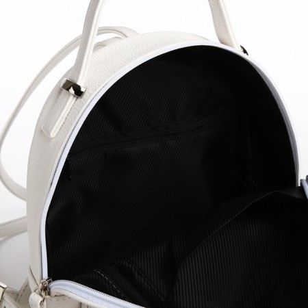 Women's backpack city, Textura, white color-5