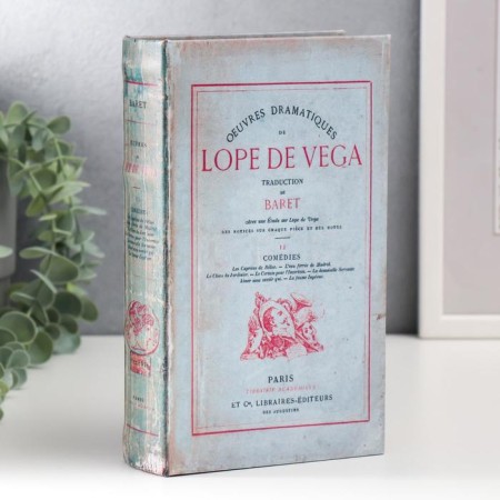 Safe Brush Tree to the leatherette "Lope de Vega. Dramatic works" gray 21x13x5 cm