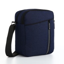 Male bag 17.5*8*23 cm, 2 depth n/lightning, 1 n/k, blue