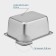 Gastrootiness 1/2 of stainless steel, 150 mm, 32.5 × 26.5 × 15 cm