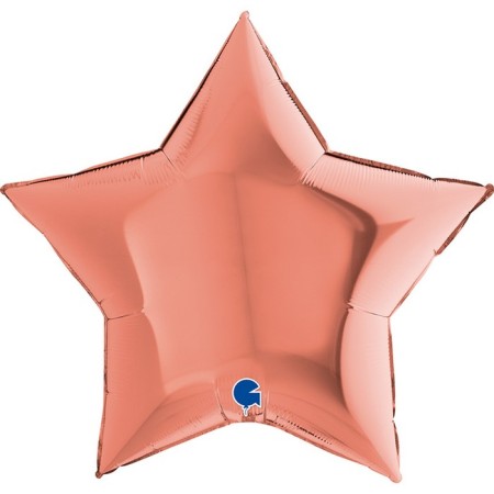 Foil ball 9 "Star of pose gold", mini-figure