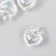 Busina for creativity plastic "heart with crown transparent mother -of -pearl" 2.1x1.4x2.5 cm