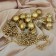 A set of jewelry plastic 18 pcs "Star Night" (9 balls, 8 stars, beads) gold