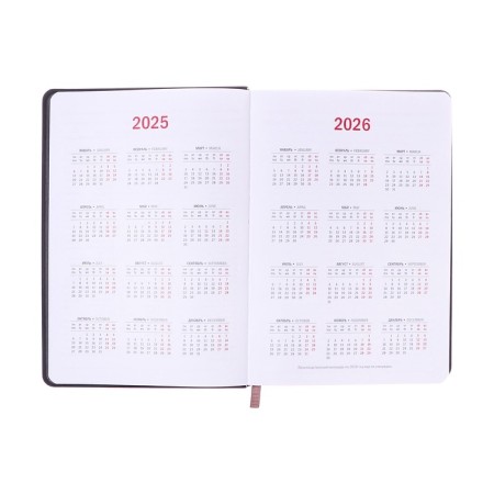 Dated diary 2025, A5, 176 sheets, Hong Kong, solid cover, pancake embossing, with liesse, block 80 g/m2, graphite-6