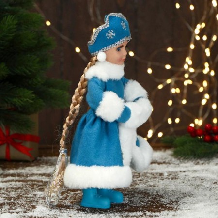 Snow Maiden "In a magnificent fur coat with stars" 14x30 cm-3