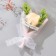 Mini-Bouquet of soap petals "Rosa-Shampan with Greens" 13 cm
