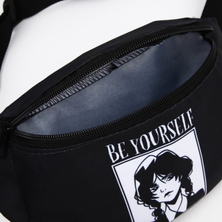 Lightning waist bag, black color-4