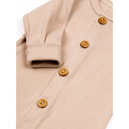 Children's overalls with a fashion cap, height 80 cm, beige color-4