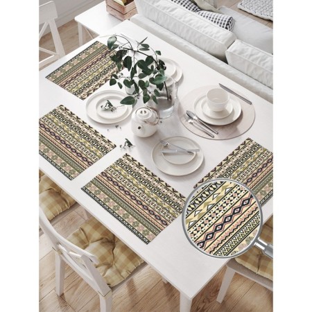 A set of napkins for setting the table "Classic ornament", rectangular, size 32x46 cm, 4 pcs-1