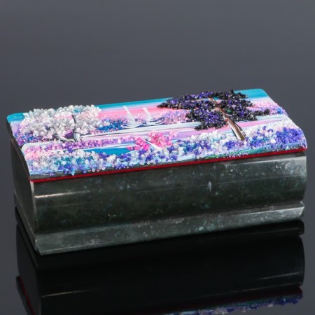 Casket "Winter" 15x7x5.5 cm, stone baby, coil-1
