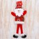 Soft suspension "Santa Claus in a suit with ornaments, long legs" 10x28 cm, red