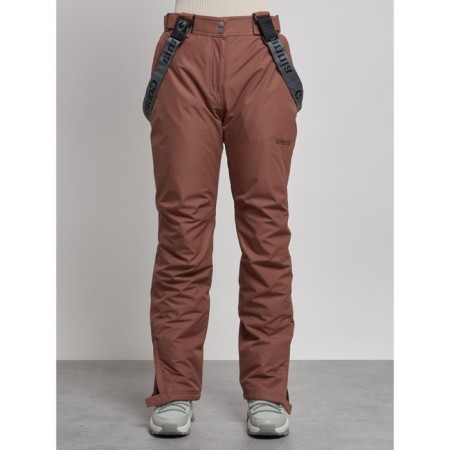 Semi -combinezone ski insulated female winter, size 44, brown color-4