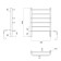 Domoterm electric heated towel rail "Orpheus" P6, 400x600 mm, right, black matte