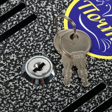 Mail box with a lock, horizontal "mini", silver-10