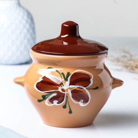 Set of pots # 5 with pens 6x0.5l, cornflower melted milk-1