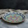 Lryagan Round Rishtan Ceramics, 41cm, white with blue, red-yellow-green pattern