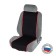 Kittens in the front seat, velor, size 35 x 130 cm, black with red edging
