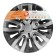 Wheel caps 15 "Lyon T", silver/black, carbon, 2 pcs AIRLINE AWCC-15-05