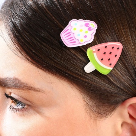 Hair clips for children "sugar baby", 2 pcs, 3 x 1.5 cm-5