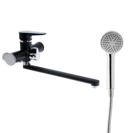 Accoona A71111F bath mixer, silumin, 35mm cartridge, pour 30 cm, black/chrome