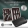 Manicure set, 6 items, in case, black color