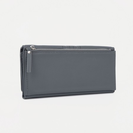 Women's wallet on magnets, gray color-1