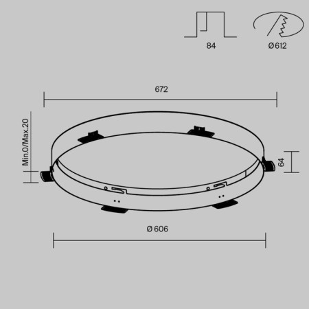 Accessory for the built-in lamp Technical DLA032-TRS90--9