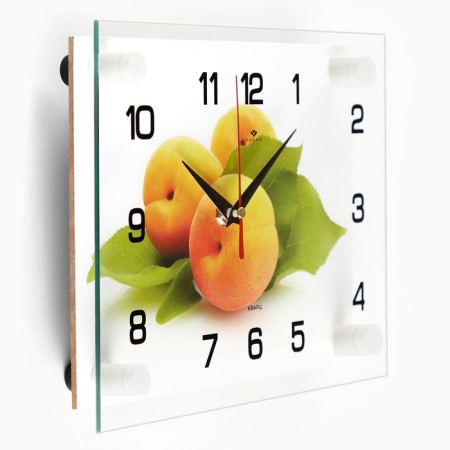 Wall clock: kitchen, "peaches", silent, 20 x 26 cm-1
