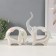 Souvenir Ceramics "Elephants with heart" Purvapons set 2 pcs H = 12 cm 6x17x22 cm