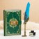 Gift set 4V1 "steampunk": notebook, blue feathers of blue, ink, tips