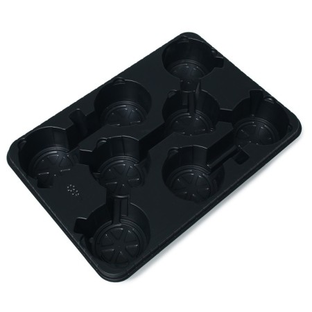 Set for seedlings: glasses of 520 ml (8 pcs), pan 40 × 30 cm, black, Greengo-12