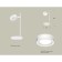 AMBRELLA LIGHT AMBRELLA AMBRIL, XB9801201201201, GX53 LED 12 watts, white sand, white matte