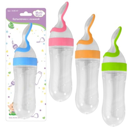 Nipple-rifle nursery for feeding, 100 ml, from 6 months, color mix